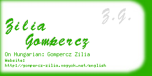 zilia gompercz business card